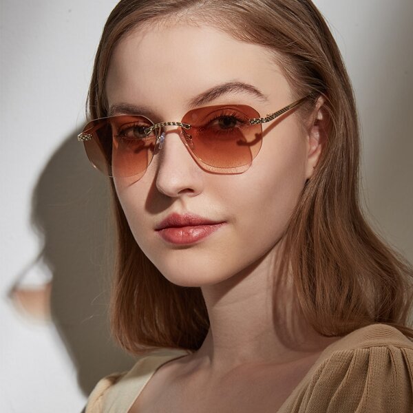 

Rimless Tinted Lens Sunglasses