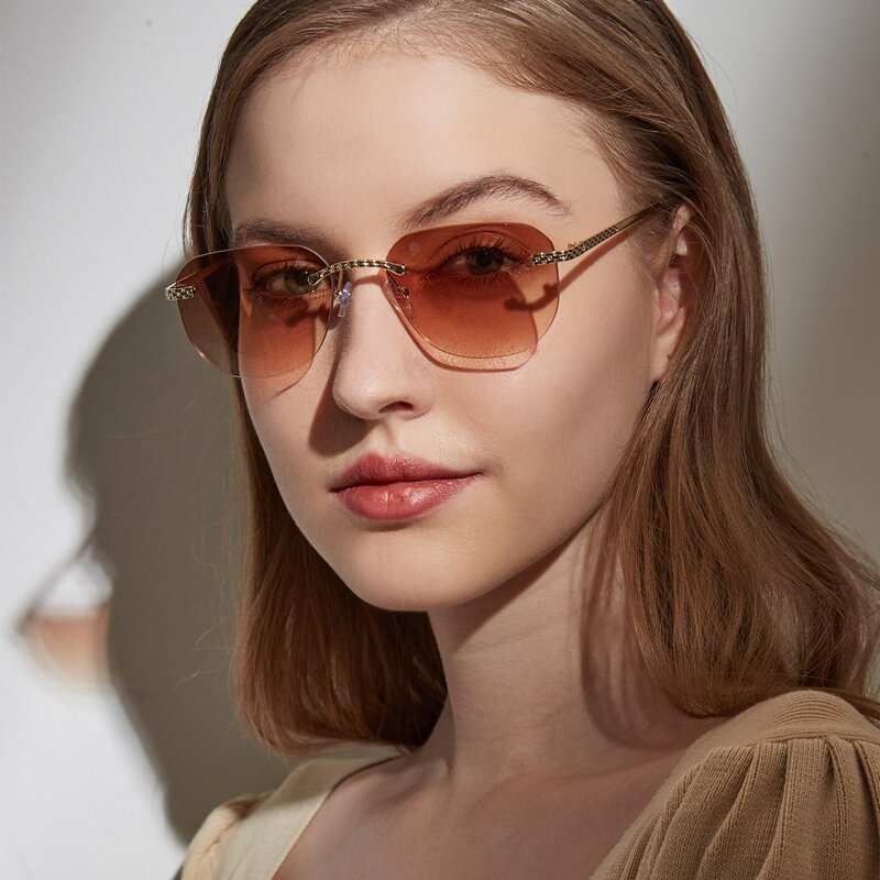 

Rimless Tinted Lens Sunglasses