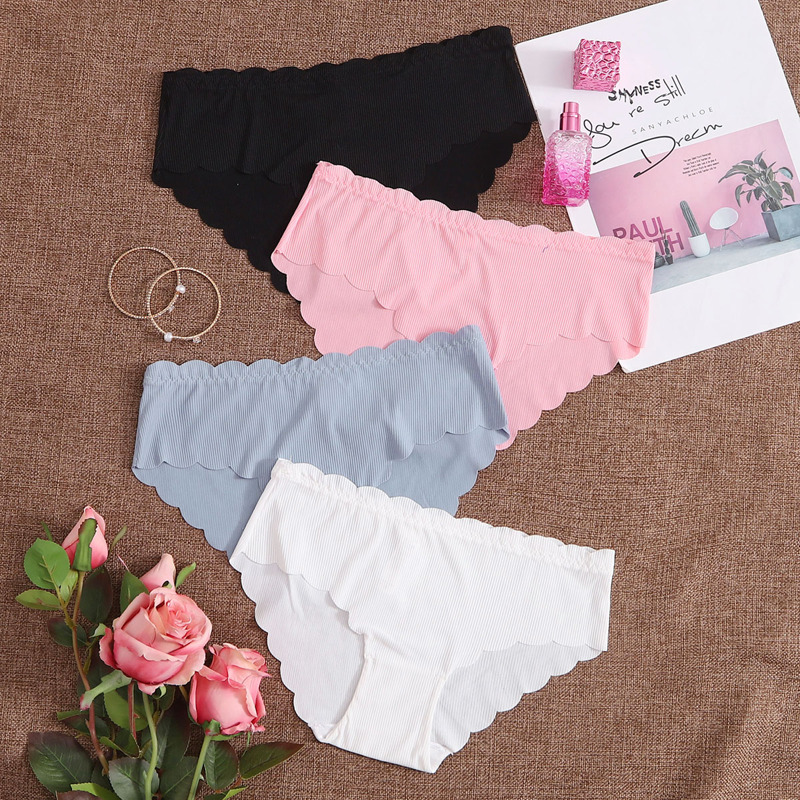 

4pack Scallop Panty Set, Multicolor