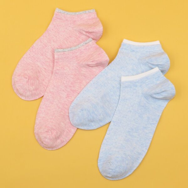 

4pairs Simple Anklet Socks, Multicolor