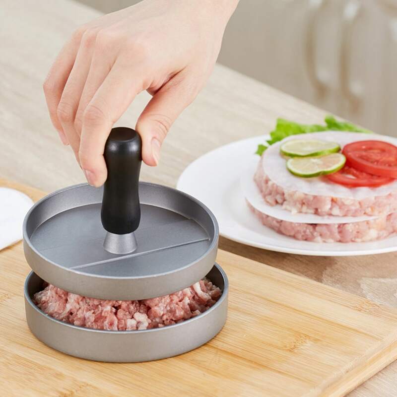 

1pc Hamburger Meat Press Mold, Silver