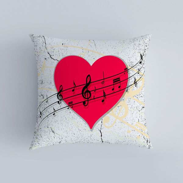 

Heart Print Cushion Cover Without Filler, Multicolor