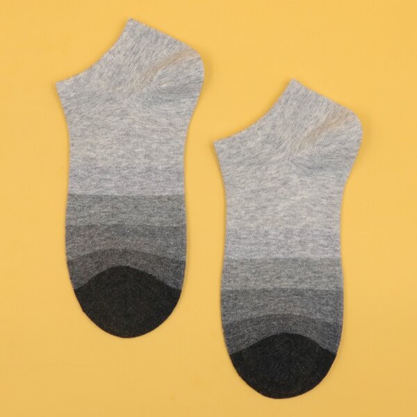 

2pairs Color Block Socks, Grey
