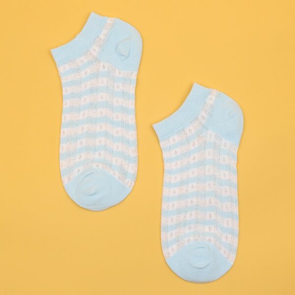 

Hollow Out Ankle Socks, Blue