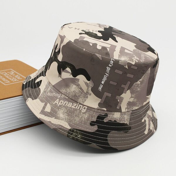 

Men Camo Pattern Reversible Bucket Hat, Multicolor