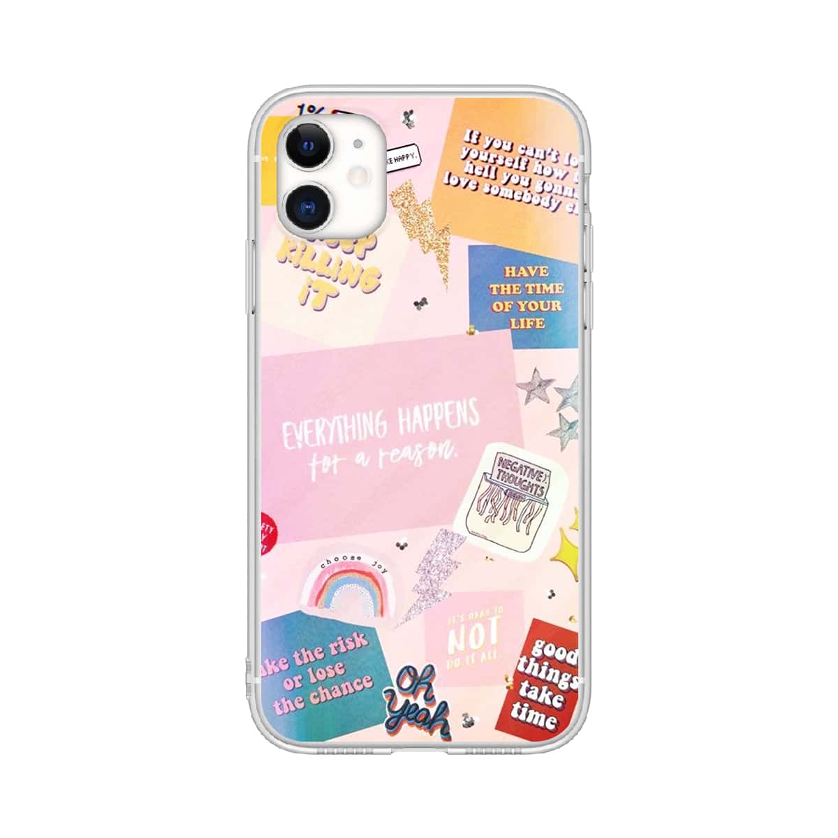 

Slogan Graphic iPhone Case, Multicolor