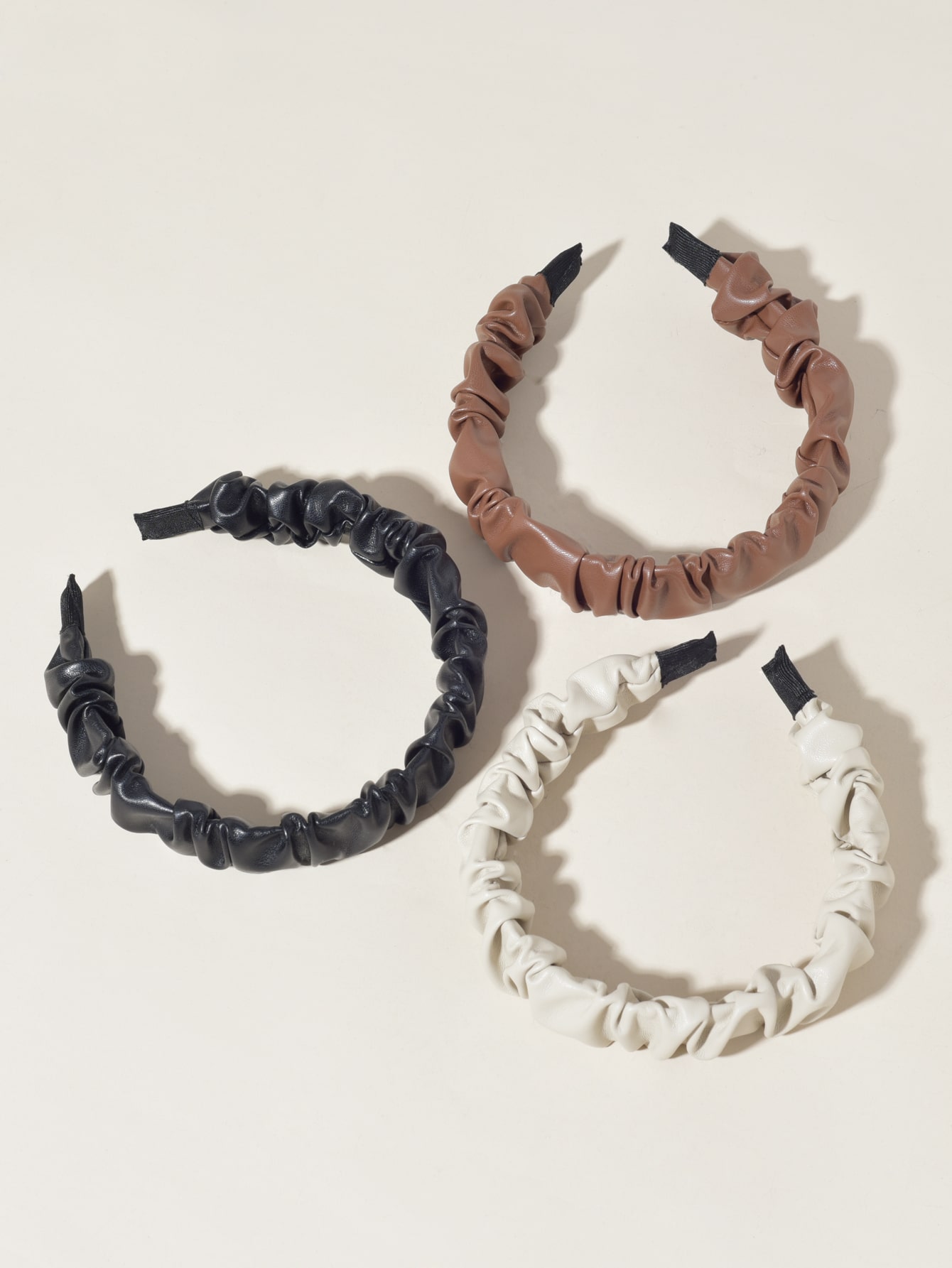 Solid Ruched Wide Minimalist Headband set 2463586-81201713-09202024-  main image 4