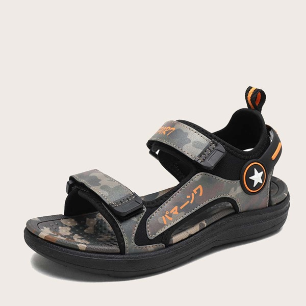 

Boys Camo Pattern Sandals, Multicolor