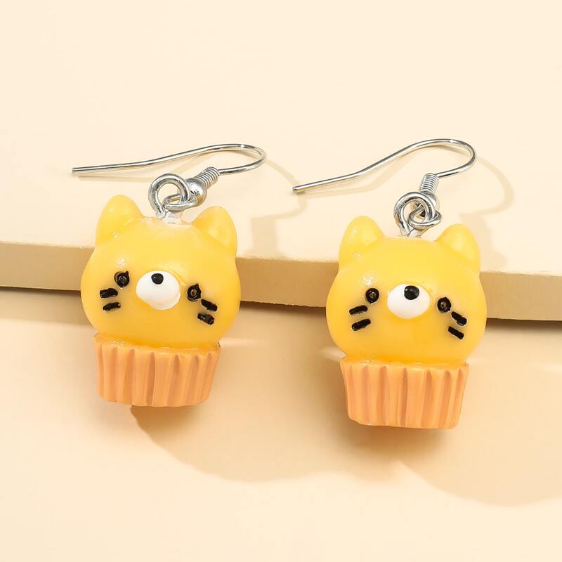 

Cartoon Drop Earrings, Yellow