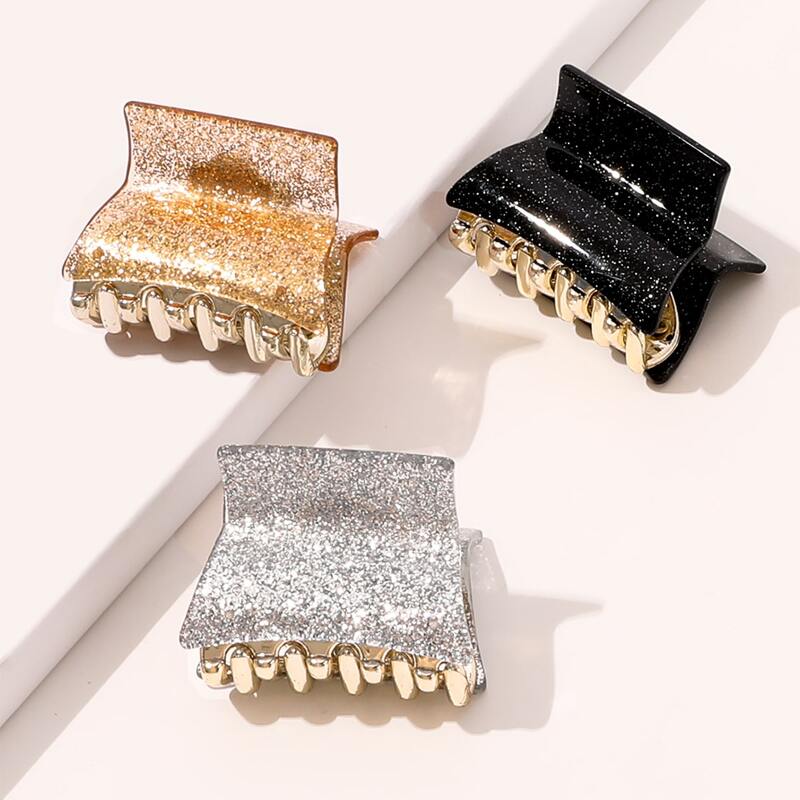 

3pcs Glitter Hair Claw, Multicolor