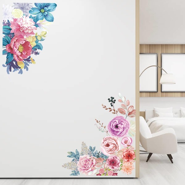

Flower Print Wall Sticker, Multicolor