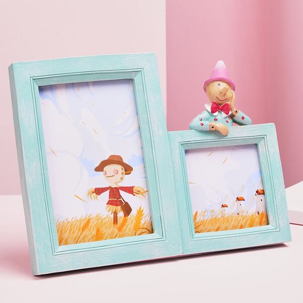 

1pc Puppet Detail Photo Frame, Multicolor