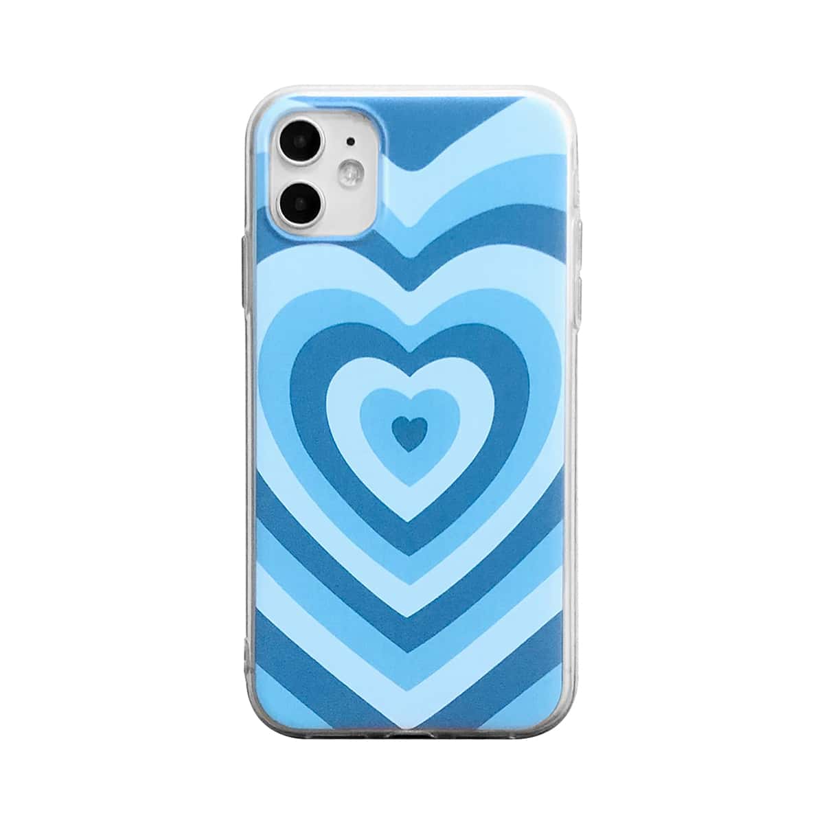 

Heart Print iPhone Case, Blue