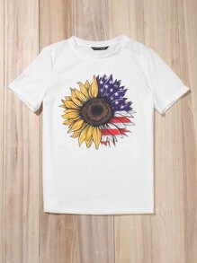 Áo thun Hoa Giải trí - trắng - Xem 5