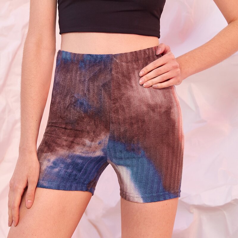 

Tie Dye Biker Shorts, Multicolor