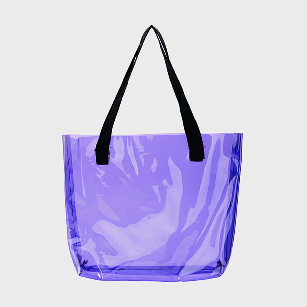 

Clear Tote Bag, Purple clear