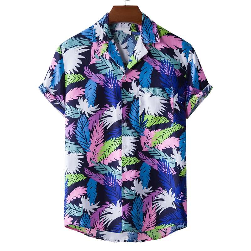 

Guys Leaf Graphic Pocket Shirt, Multicolor