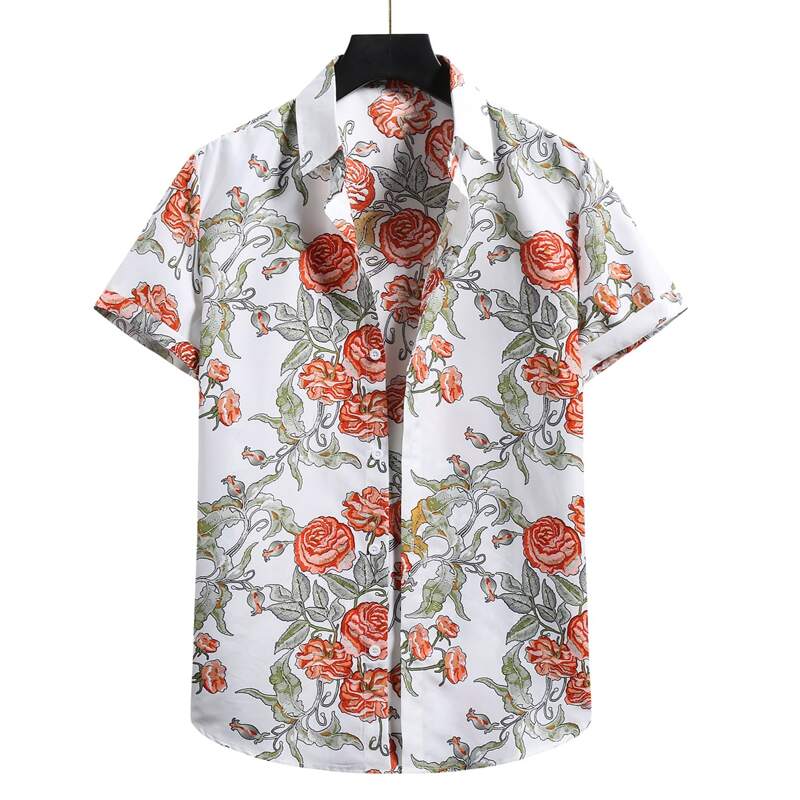 

Guys Floral Print Shirt, Multicolor