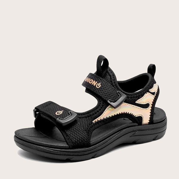

Boys Holographic Detail Sport Sandals, Gold