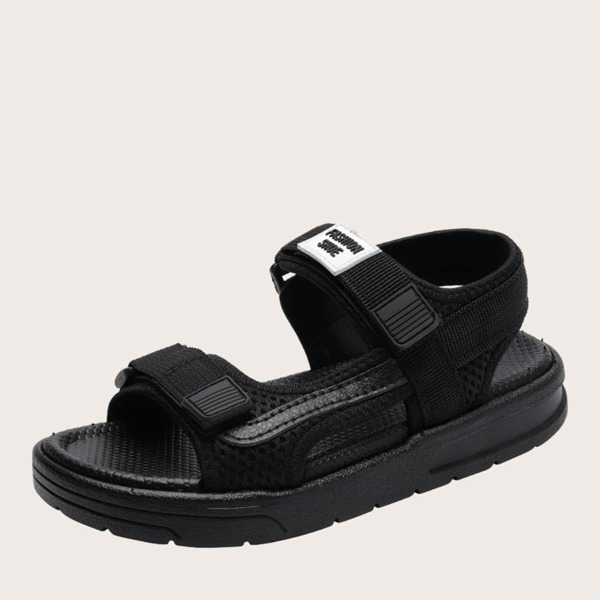 

Boys Velcro Strap Sport Sandals, Black