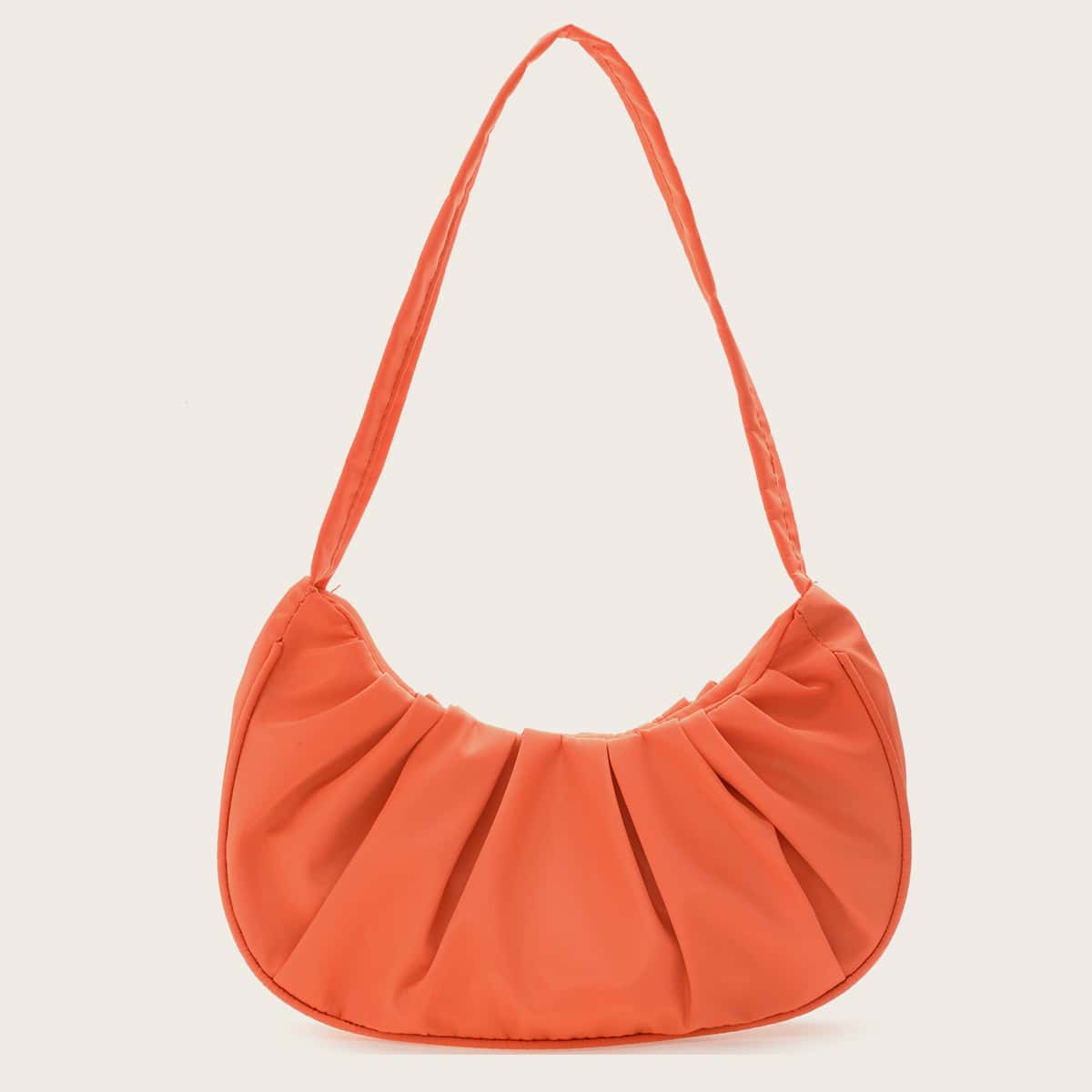 

Ruched Baguette Bag, Orange