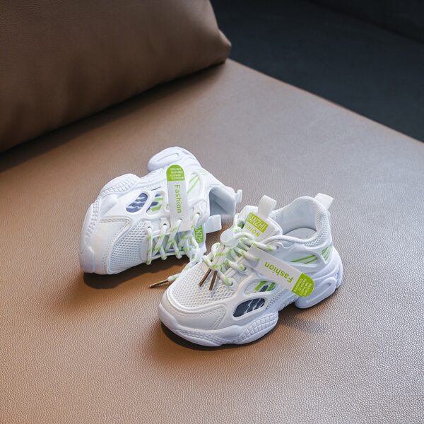 

Kids Mesh Panel Sneakers, White