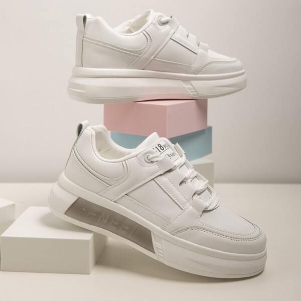 

Lace Up Front Skate Shoes, White