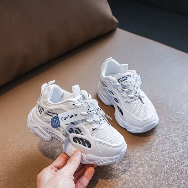 

Kids Mesh Panel Sneakers, White