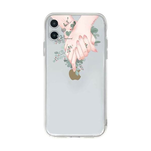 

Чехол для iPhone с принтом руки, Прозрачный