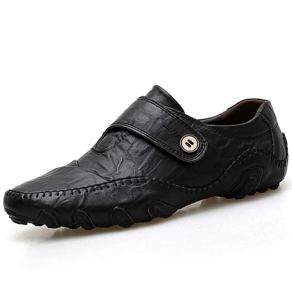 

Men Stitch Detail Loafers, Black