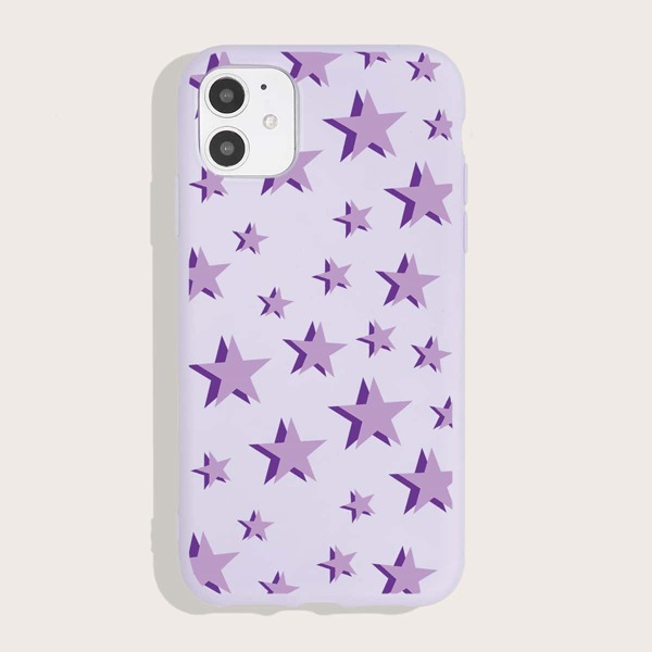 

Star Print iPhone Case, Purple