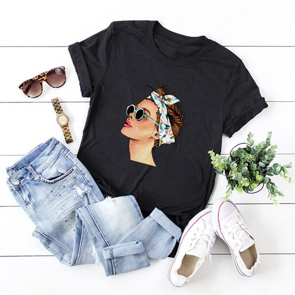 

Figure Graphic Short Sleeve Tee, Black