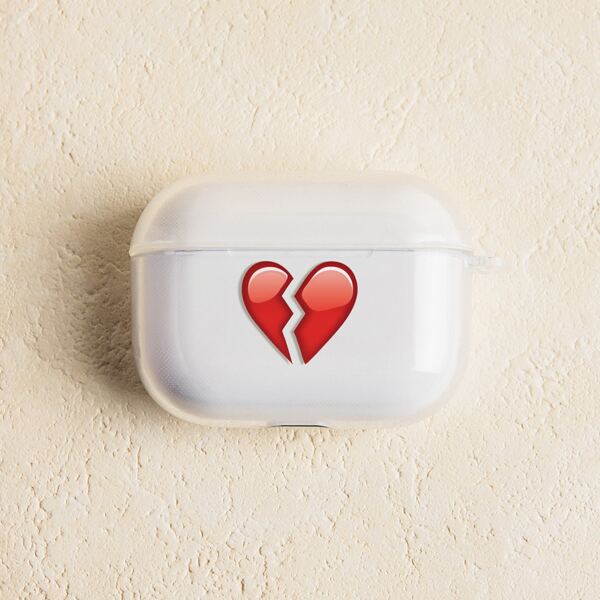

Heart Print  Case, Clear