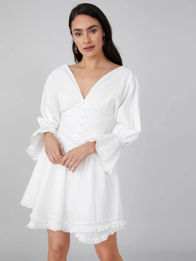 shein empire waist dress Buy Off White Dresses for Women by Shein Online