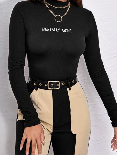 T-shirt moulant avec broderie