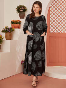 Mulvari Đầm Túi Đồ họa Khiêm tốn - màu đen - Xem 4