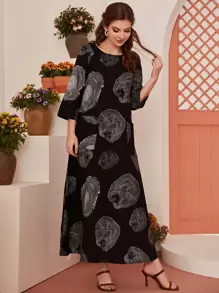 Mulvari Đầm Túi Đồ họa Khiêm tốn - màu đen - Xem 5