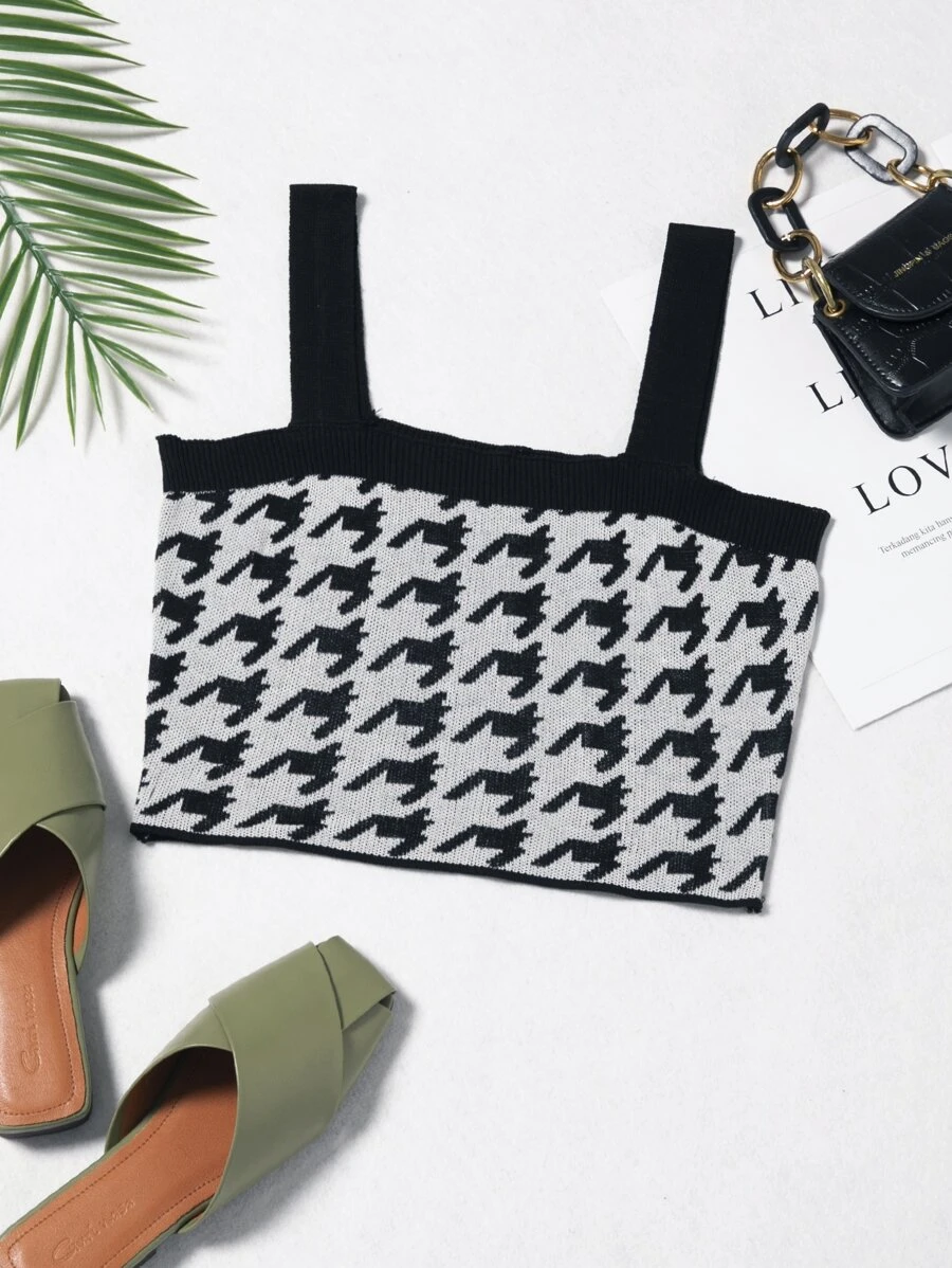 SHEIN Unity Knit ngọn răng cưa Giải trí - Nhiều màu - Xem 1