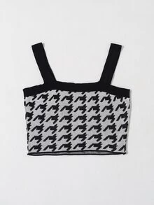 SHEIN Unity Knit ngọn răng cưa Giải trí - Nhiều màu - Xem 2