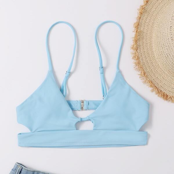 

Cut-out Bikini Top, Baby blue