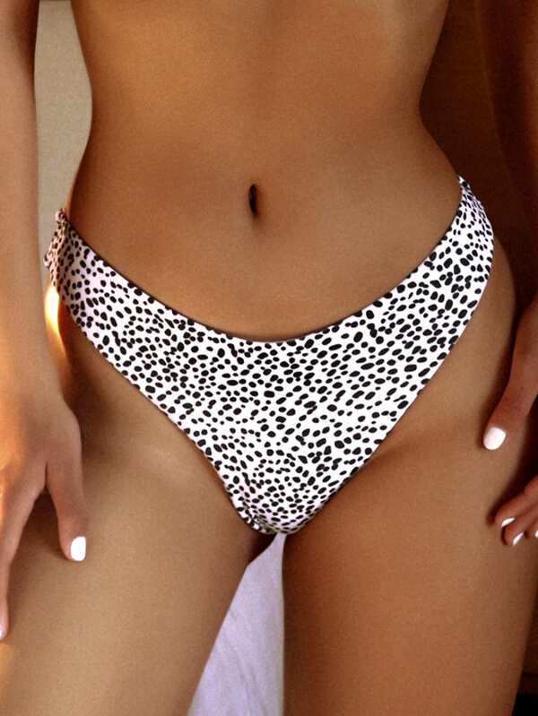 Slip da bikini con motivo dalmata, ideale per le vacanze estive in spiaggia