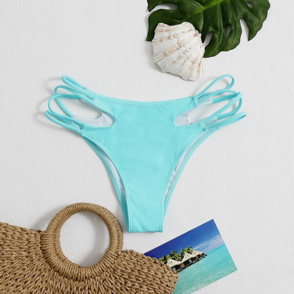 

Cut-out Bikini Panty, Mint blue
