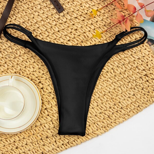 

Rib Bikini Thong, Black