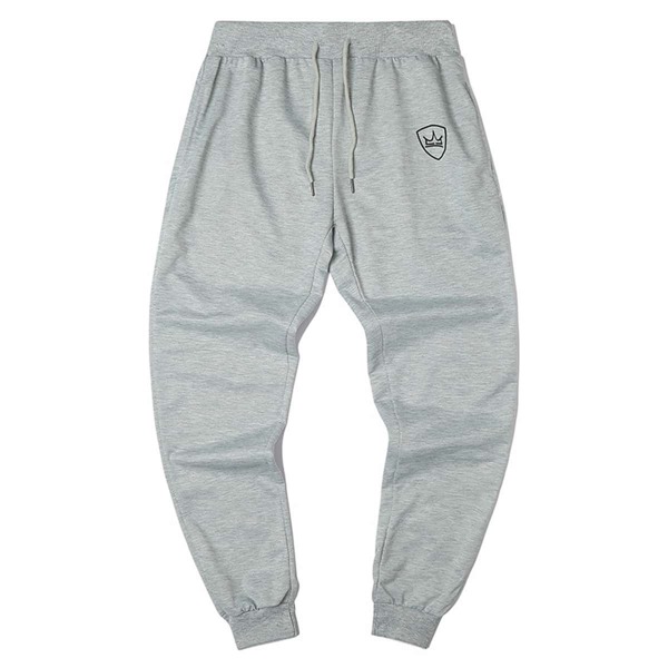 

Men Drawstring Waist Pants, Light grey
