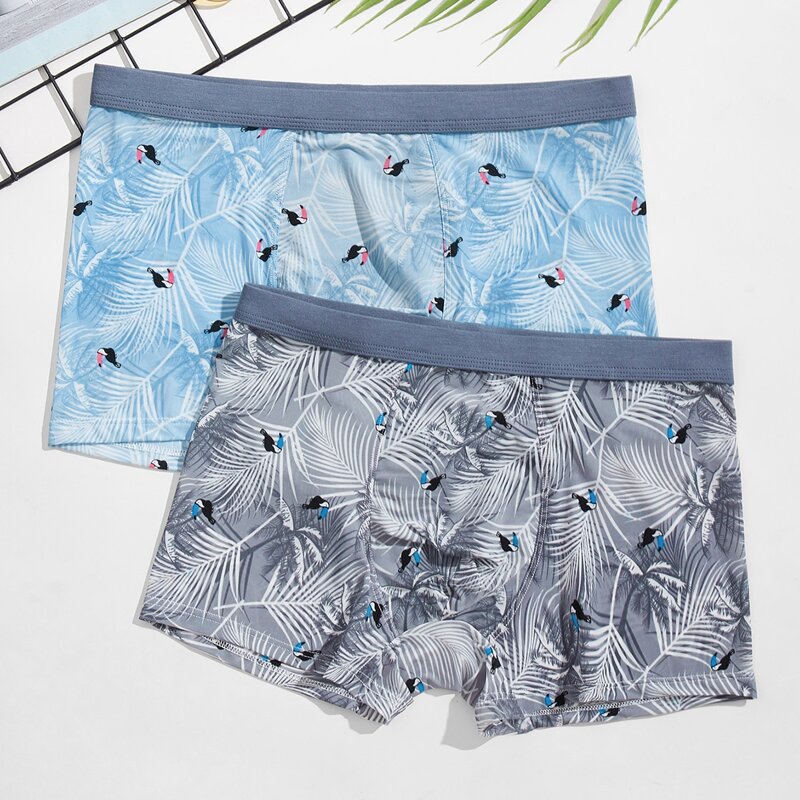 

Guys 2 Pack Parrot And Tropical Print Boxer Brief, Multicolor