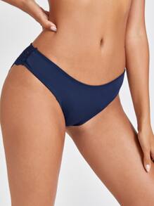 Contrast Lace Panty Lingerie - Blue - View 4