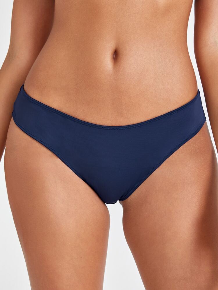 Contrast Lace Panty Lingerie - Blue - View 5