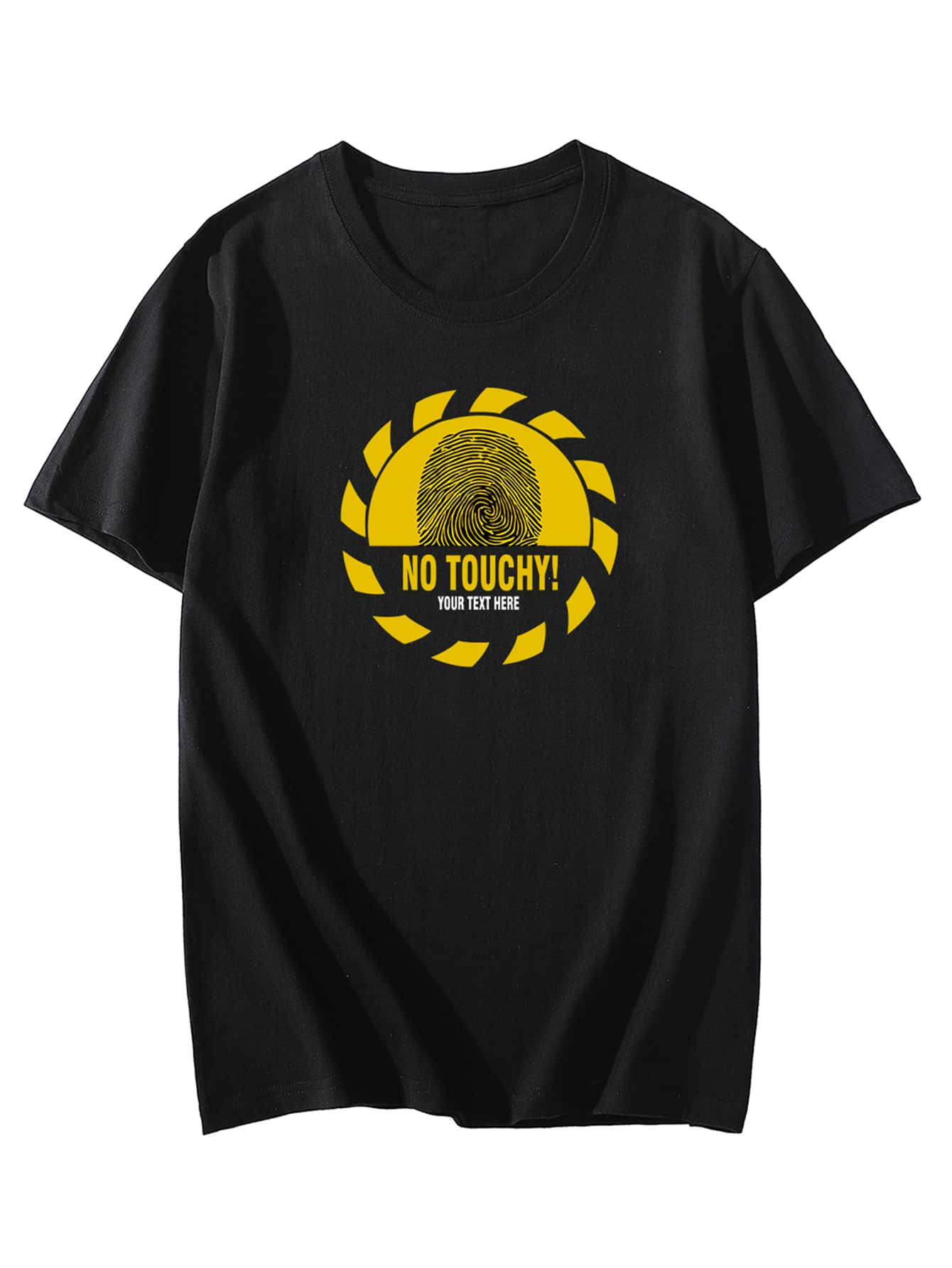 Men Slogan Graphic Round Neck Tee 