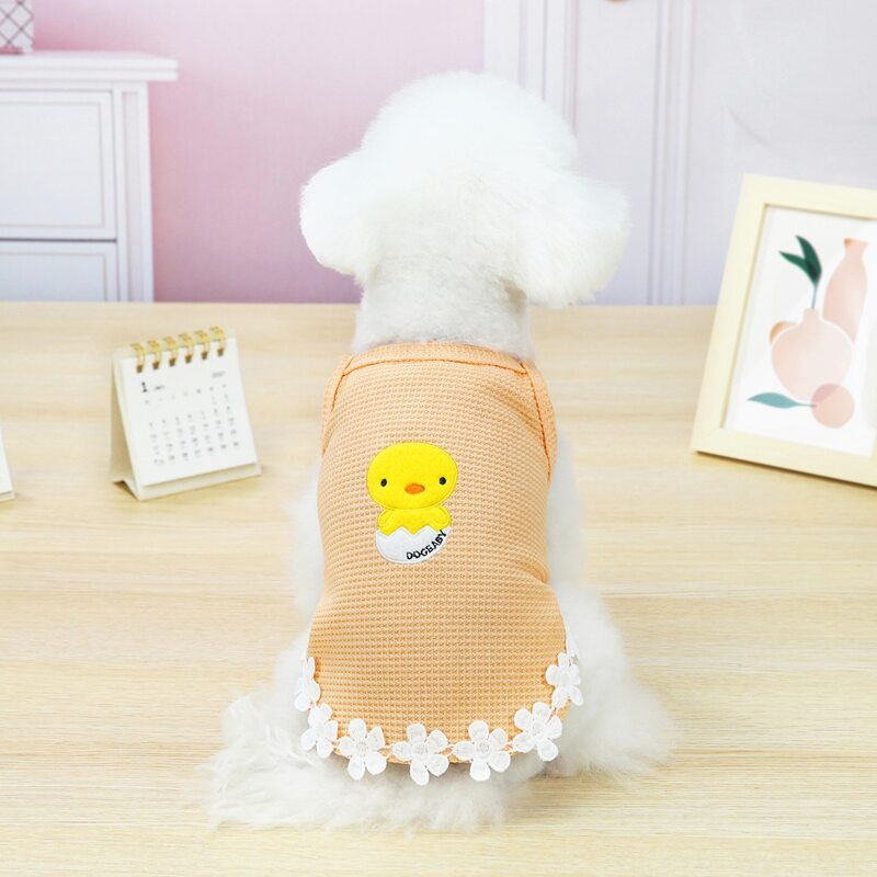 

Cartoon Patch Pet Dress, Orange