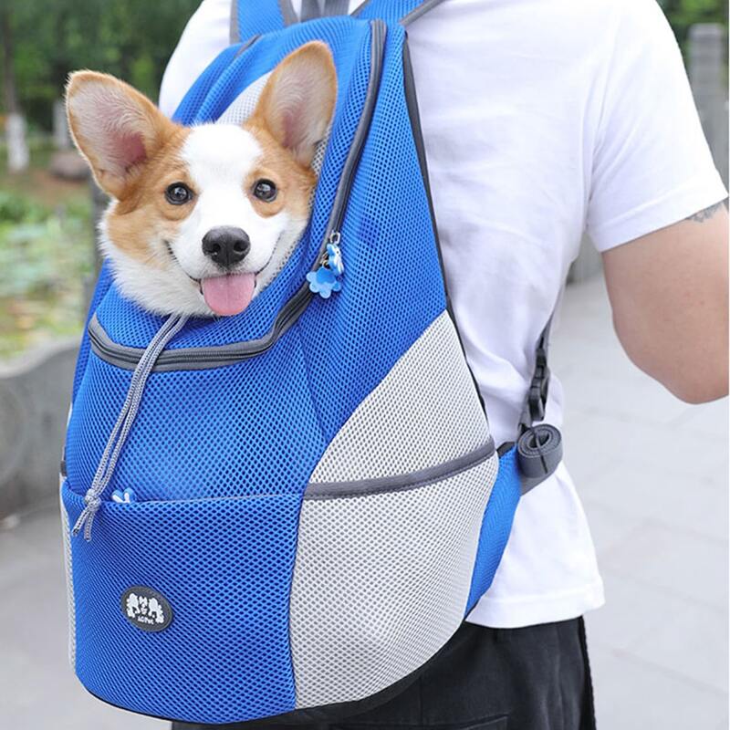 

Color Block Pet Backpack, Blue